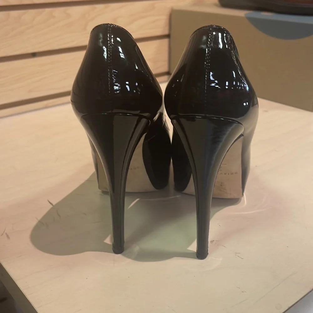 Women’s Brian Atwood Black Patent Platform Heels Size 38EU